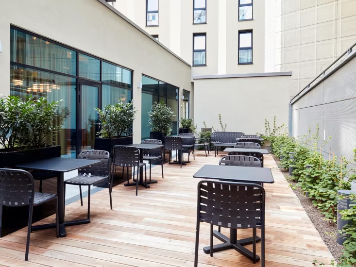 holiday inn express hotel's balacony in berlin